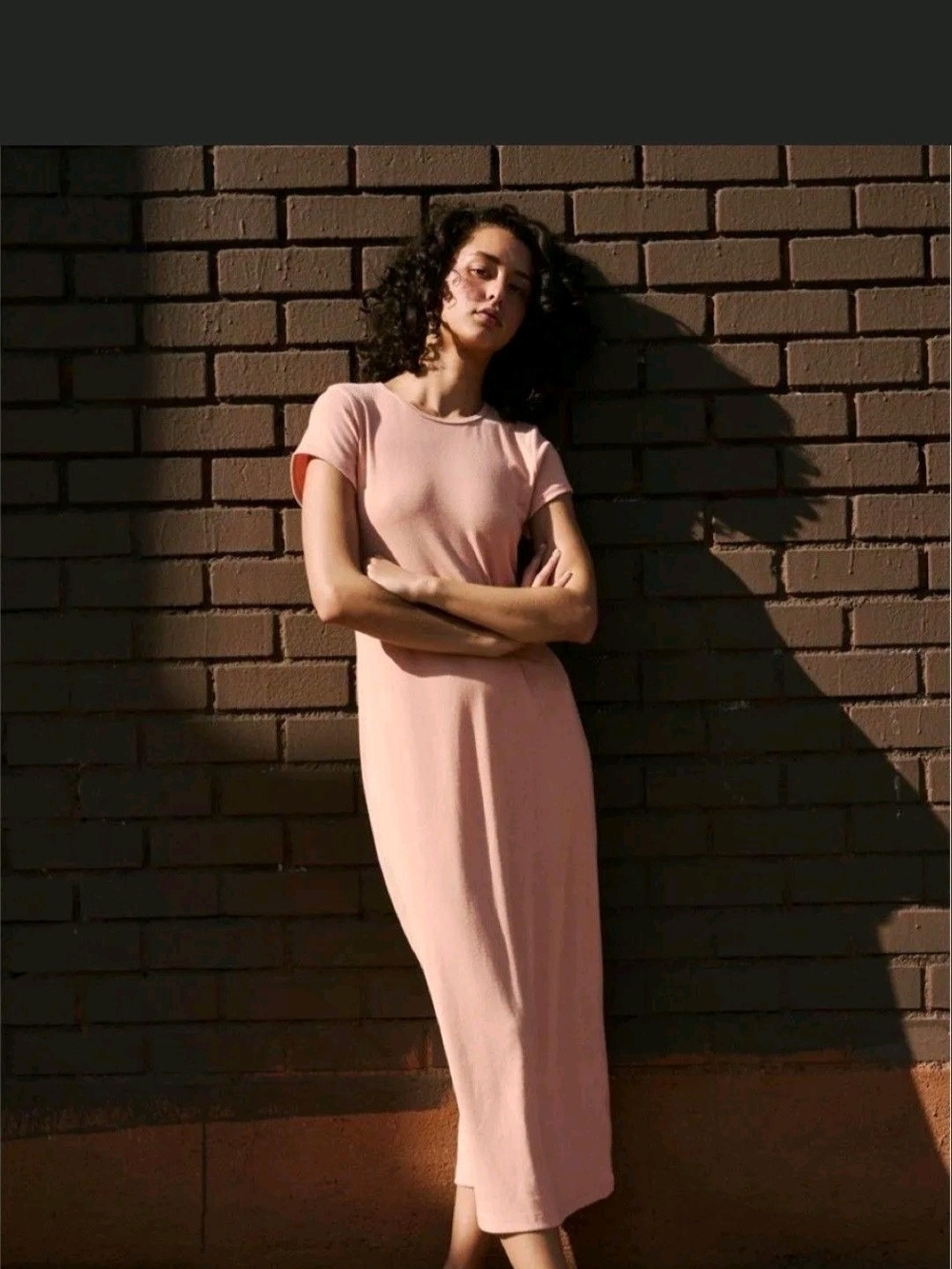 Free People Beach Blush Peach Maxi T-Shirt Dress